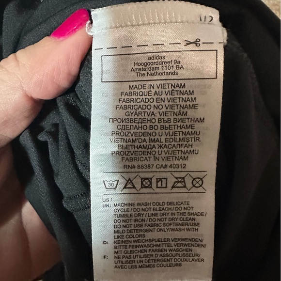 Adidas Black High-Waisted 3 Stripe Women’s Leggings Size Small *flaw - Picture 9 of 16